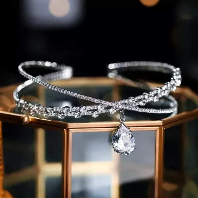 Luxury Water Drop Crystal Sparkle Headband